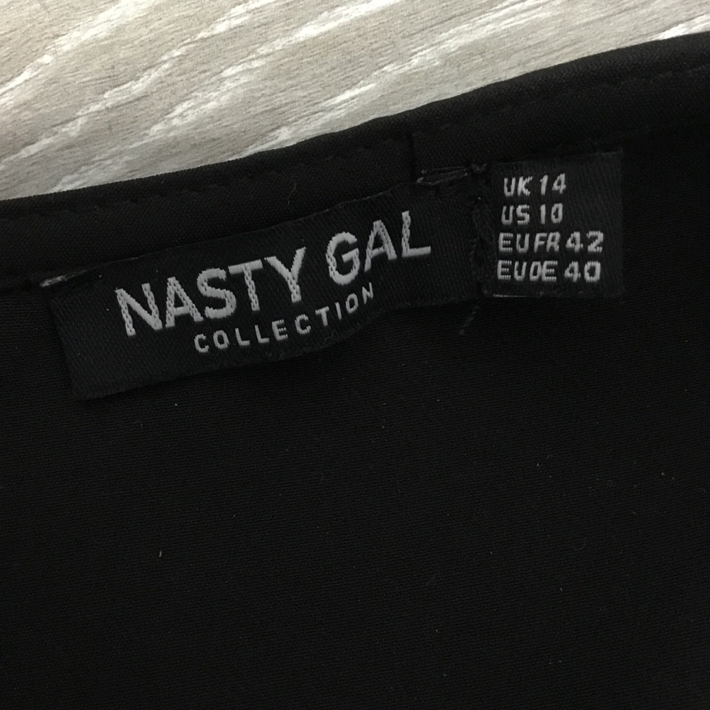 NASTY GAL Lets Net To It Mesh Fishnet Detail Mini Dress size US10 - Picture 10 of 12